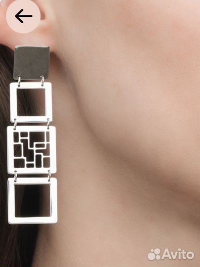 Серьги серебро