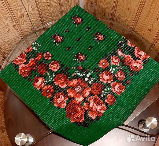 Платок шерсть с люрексовой нитью 85см*85см винтаж