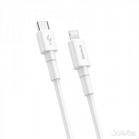 Кабель 8 pin - Type-C Baseus Mini White, 1.0м, кру