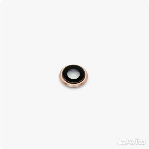 Стекло камеры для iPhone 8 (c рамкой) золотое Oem