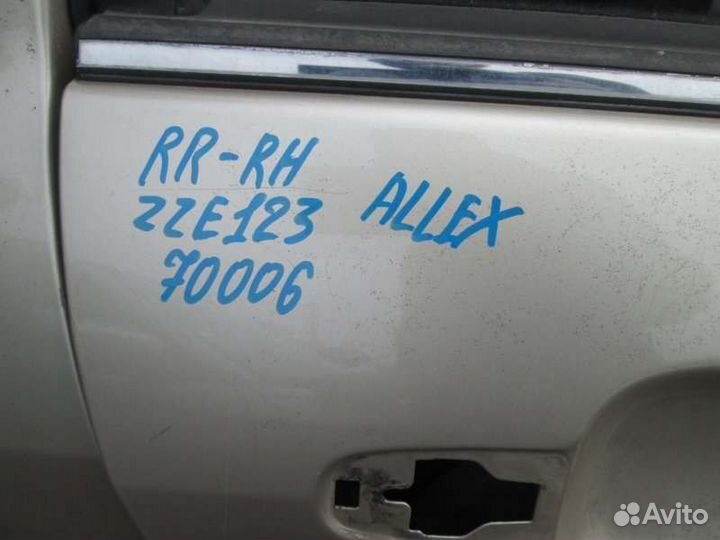 Дверь задняя правая Toyota Allex ZZE123 2ZZ-GE