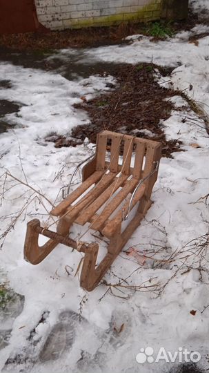 Сани детские деревянные