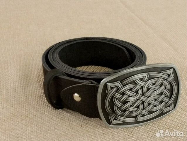 Новый ремень из натуральной кожи с пряжкой