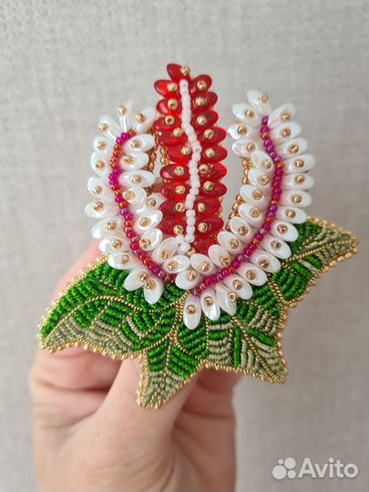 Броши из бисера ручная работа