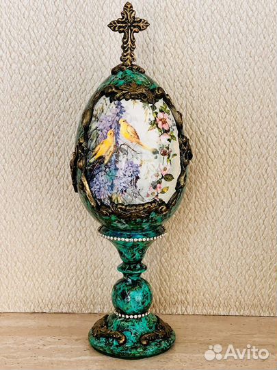 Яйцо пасхальное ручной работы 23 см Пасха