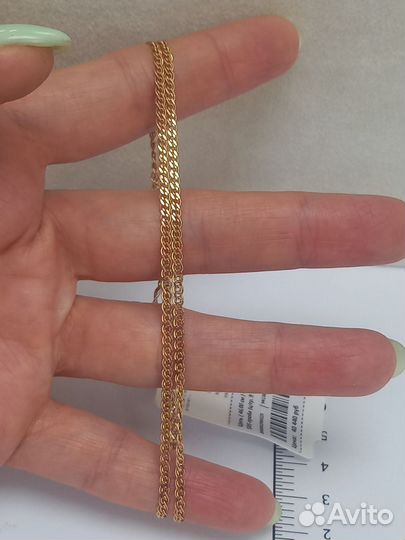 Золотая цепь нонна 46см. Арт153