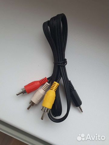 Кабель 1,2м, SGL jack 3,5 мм - 3*RCA(тюльпан)