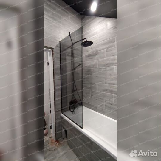 Душевая стеклянная шторка ширма