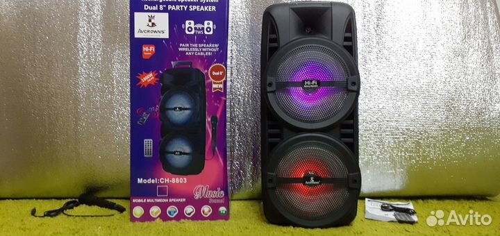 Большая колонка Crowns 60см Мощность 50в Блютуз