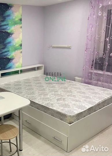 Кровать двуспальная 160х200 с ящиками и матрасом