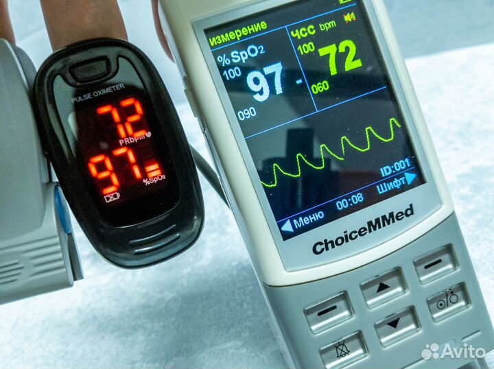 Пульсоксиметр взрослый contec, прищепка от 12 лет