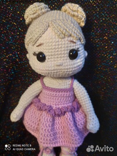 Вязаная кукла ручной работы