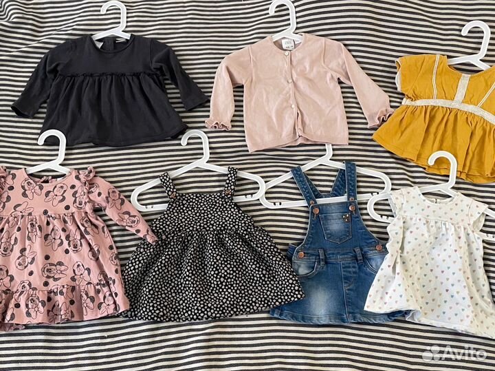 Вещи на девочку пакетом 68 74 80 86