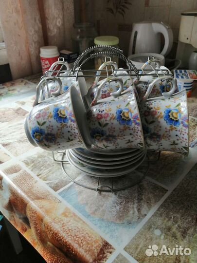 Фарфоровый чайный сервиз 12 предметов