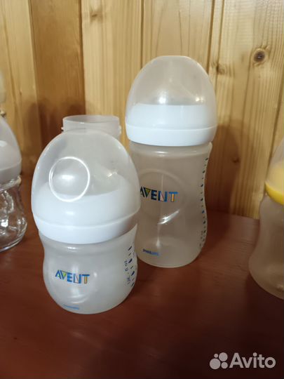 Бутылочки philips avent стекло/пластик+соски