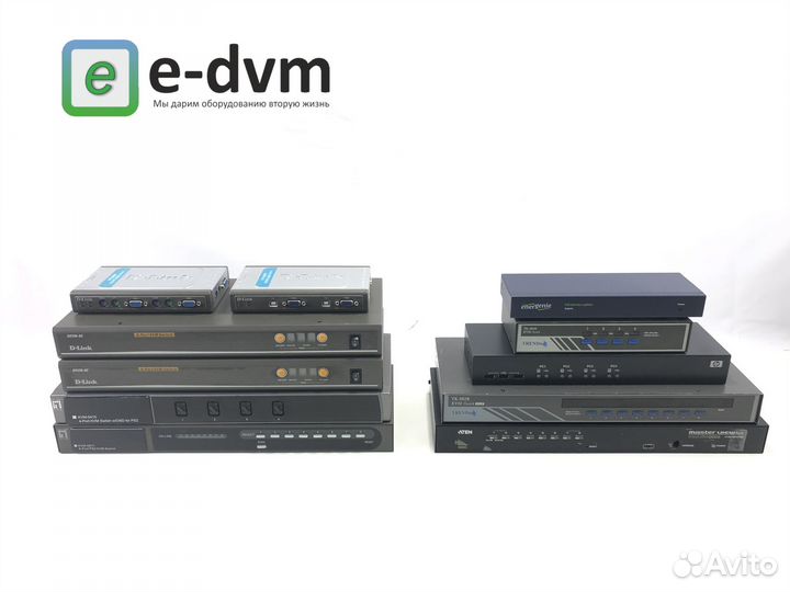 KVM переключатели D-Link, LevelOne, HP (89 шт)