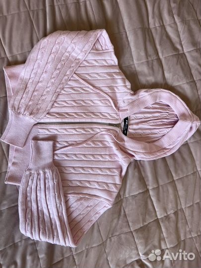 Вязанный костюм женский розовый