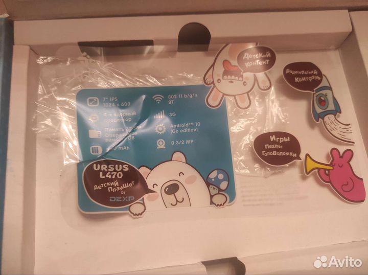 Детский планшет андроид Dexp Ursus L470