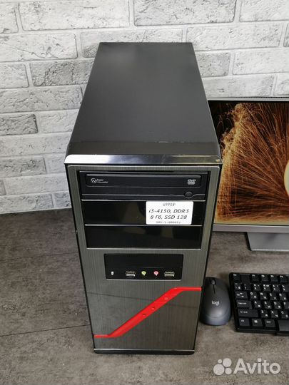 Компьютер i3-4150 ram 8gb ssd 128gb