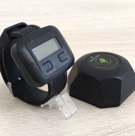 Бургер черный кнопка вызова официанта часы Эконом