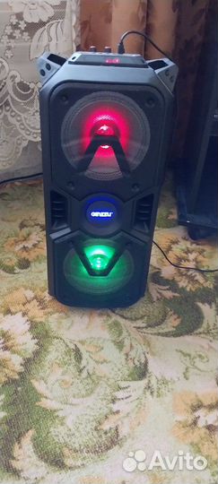 Портативная аудиосистема ginzzu GM-207, черный