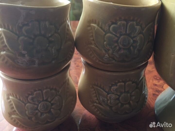 Кувшин керамика и стопки 8шт Новые