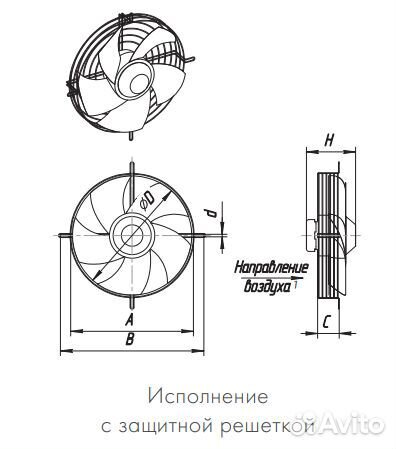 Осевые Вытяжные Вентиляторы VO с Защитной Решеткой