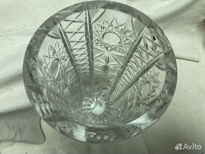 Хрустальная ваза для цветов Россия Времен СССР