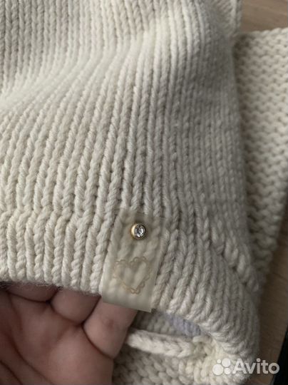 Комплект шапка и снуд из шерсти мериноса ог52