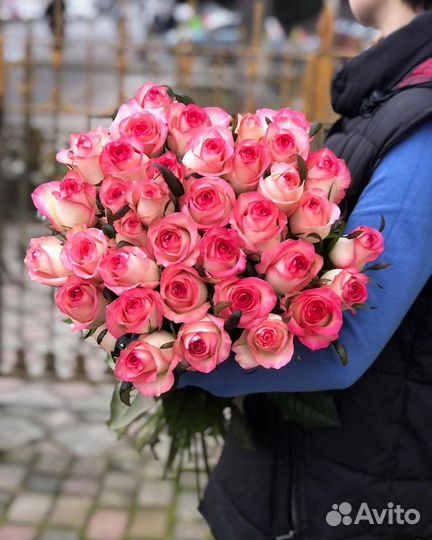 Розы 51, 101, свежие цветы букеты с доставкой