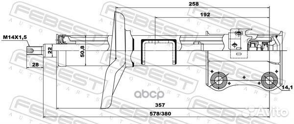 Амортизатор suzuki grand vitara JB416X-5 передн