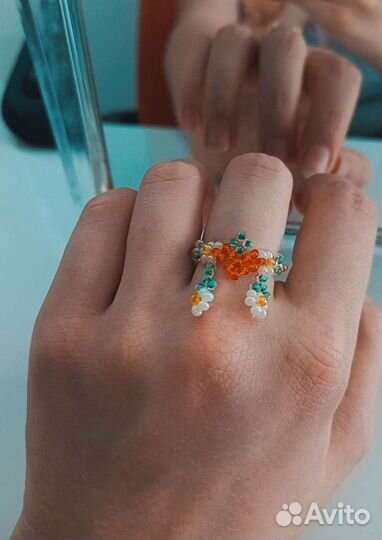 Кольцо из бисера