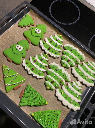 Имбирные пряники новогодние и печенье