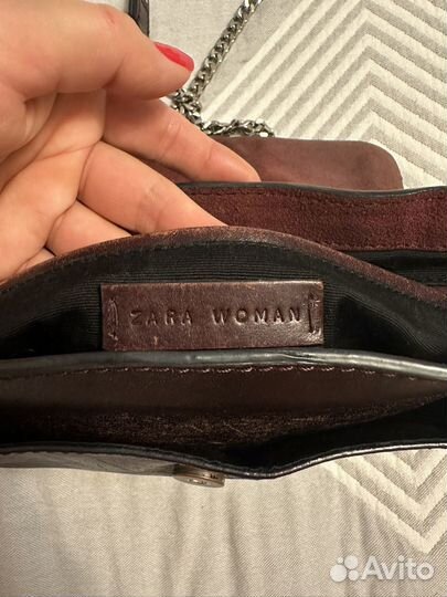 Сумка zara натуральная кожа
