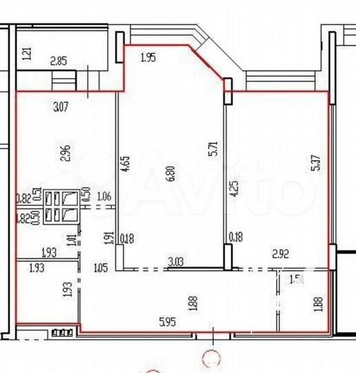 2-к. квартира, 71,3 м², 12/16 эт.
