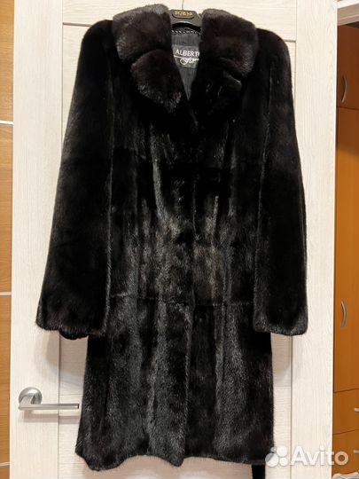 Черная норковая шуба 44 размер