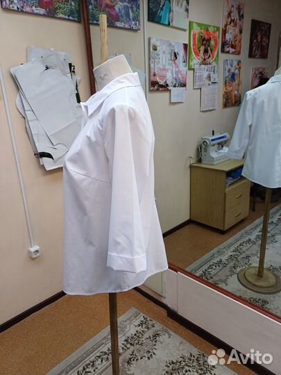 Рубашка белая женская 