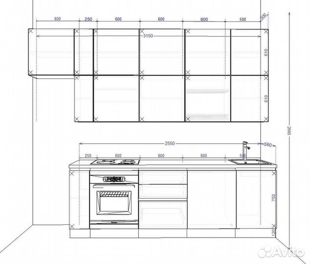 Кухонный гарнитрур напрямую от производителя