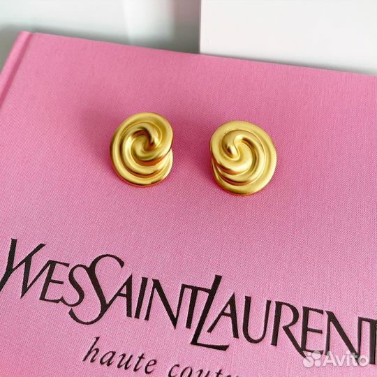 Винтажные позолоченные серьги Anne Klein