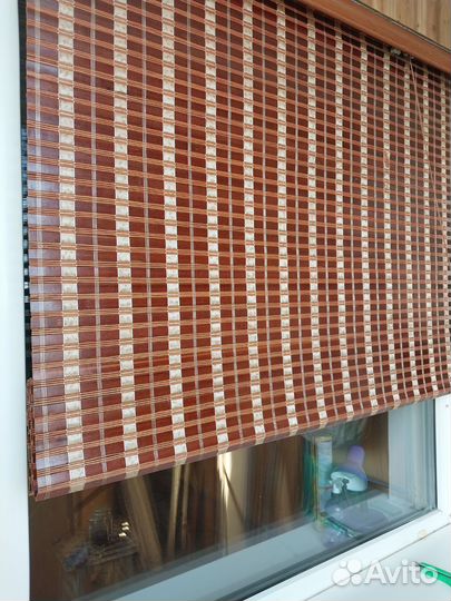 Жалюзи рулонные деревянные
