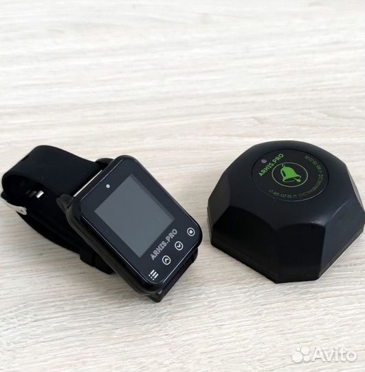 Кнопка вызова персонала, официанта Бургер и часы