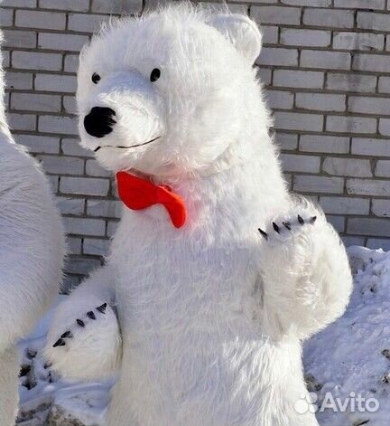 Ростовая кукла Белый мишка Аэрокостюм