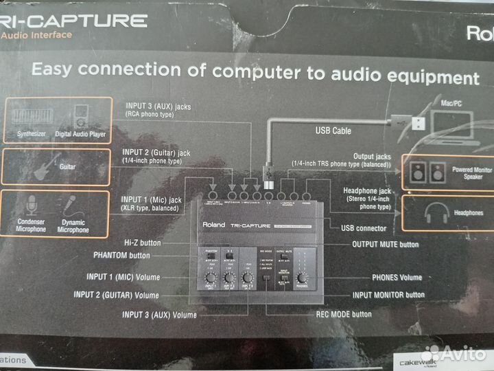 Внешняя звуковая карта Roland Tri Capture