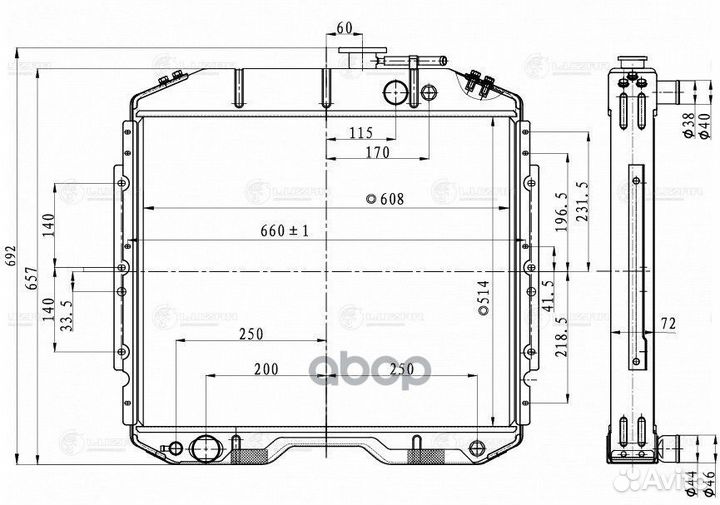 Радиатор охлаждения газ 53 