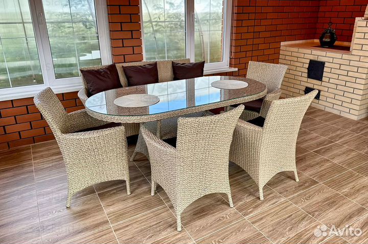 Комплект плетеной мебели для дачи