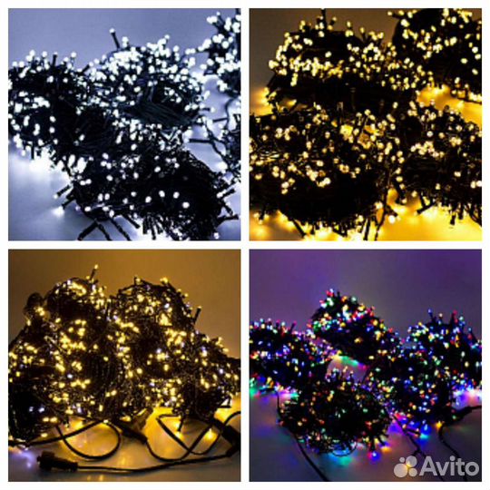 Гирлянда уличная нить линейная каучук 10м