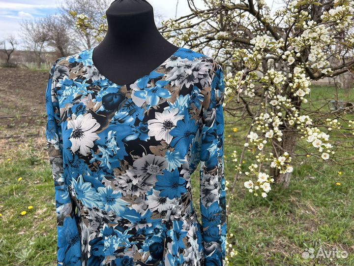 Женское шифоновое платье 48 р