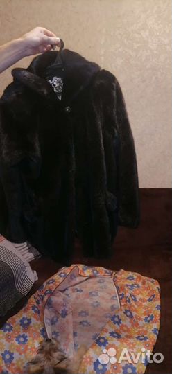 Шуба норковая с капюшоном