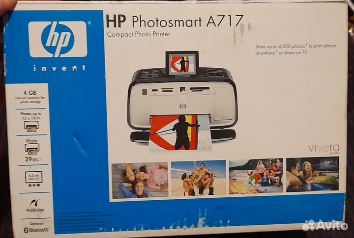 Портативный фотопринтер HP Photosmart A717