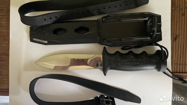Нож cressi supertotem (23 см, чехол, с ремнями)